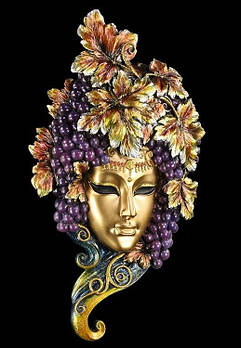 Колекційна настінна Венеціанська маска Veronese Виноград WU75052VC