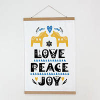 Тканевый постер Love Peace Joy 60х93 см (TPSR_23NY016)