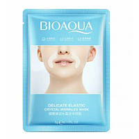 Маска патч для носо-губного складки Bioaqua Gold Delicate Elastic Skin Crystal Wrinkles Mask (5г)