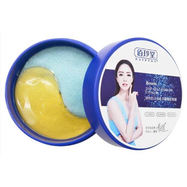 Гідрогелеві патчі в банці з екстрактом ікри Baizton Deep Sea Caviar Gel Eye Mask (80 г/60шт/30пар)