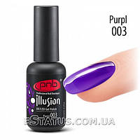 Витражный гель-лак PNB Illusion Purple 003, 4 мл