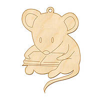Фигурка для раскрашивания и декорирования, "Читающая мышка" #309