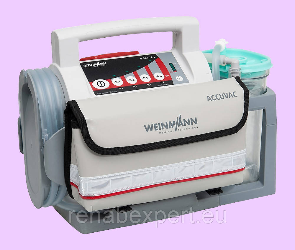 Мобільний аспіратор для швидкої медичної допомоги WEINMANN ACCUVAC Pro Portable Suction Unit