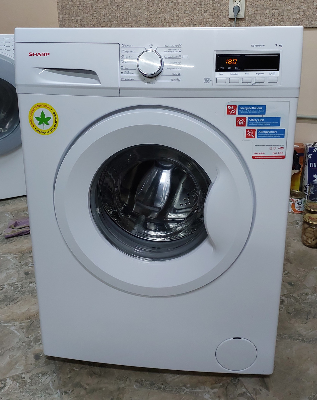 Стиральная машина узкая 53см SHARP ES-GFB 7145 7 кг 1400 об/мин A ...