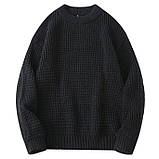 Молодіжний светр чоловічий оверсайз чорний 44 46, фото 2