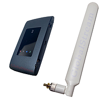 Мобільний модем 4G-LTE+3G WiFi Роутер ZTE MF920U чорний (KS,VD,Life) + антена 4G(LTE) на 12dBi SMA-TS9