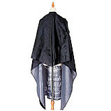 Пеньюар/накидка перукарня для стриження з регульованою застібкою Haircut Apron чорний (GS-71033), фото 3