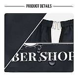 Пеньюар/накидка перукарня для стриження з регульованою застібкою Haircut Apron чорний (GS-71033), фото 5