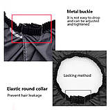 Пеньюар/накидка перукарня для стриження з регульованою застібкою Haircut Apron чорний (GS-71033), фото 7