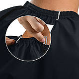 Пеньюар/накидка перукарня для стриження з регульованою застібкою Haircut Apron чорний (GS-71033), фото 8