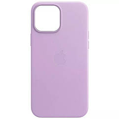 Шкіряний чохол Leather Case (AA Plus) with MagSafe для Apple iPhone 14 Pro (6.1") Elegant purple, Штучна шкіра