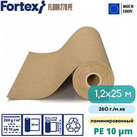 Защитный картон Fortex Floor 270 PE ламинированный напольный 1,2х25 м