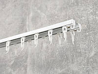 Карниз для штор профильный в потолок белый БР18 двухрядный 10/55/40 мм Фурнитура люкс 400 см