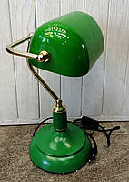 Настольная лампа классическая зеленая."SunLight"