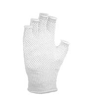 Перчатки рабочие трикотажные защитные без пальцев с ПВХ рисунком Doloni Лайт белые р.10 4421