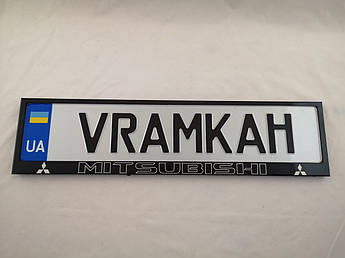 Номерна рамка для авто Mitsubishi black