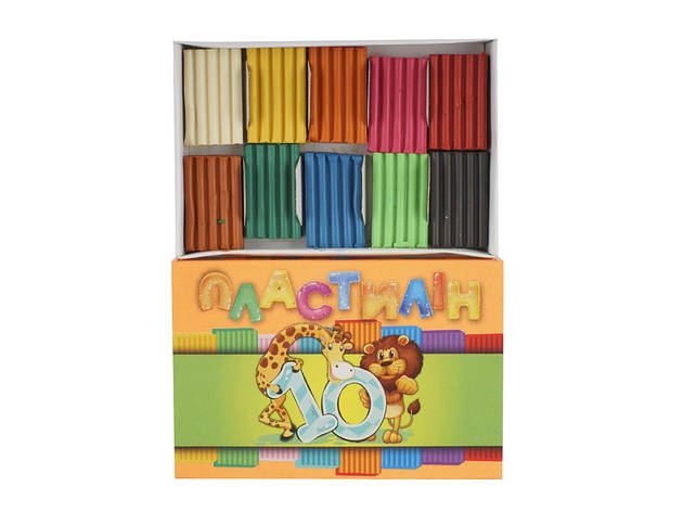 Пластилін 100гр. 10кол. 9032/13593 Тетрада, фото 1