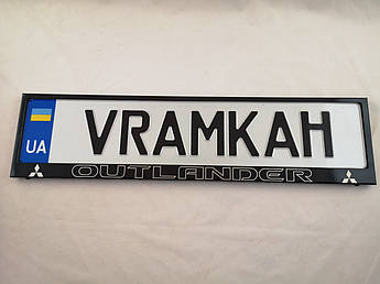 Номерна рамка для авто Mitsubishi Outlander black