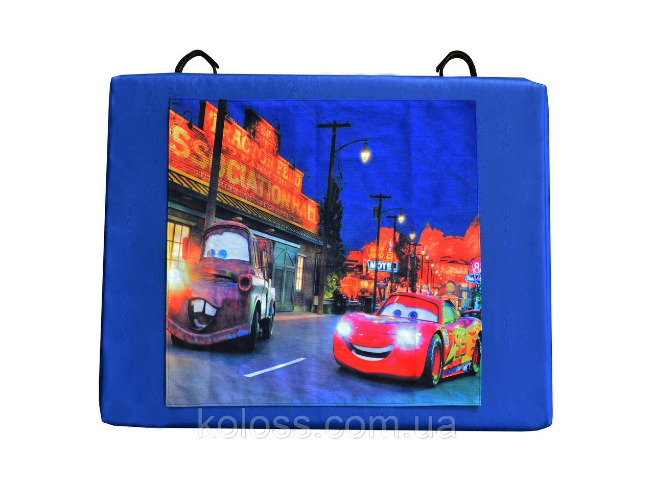 Мат дитячий страхувальний "Тачки" 100х80х8 см., фото 1