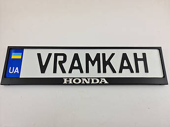Номерна рамка для авто Honda black