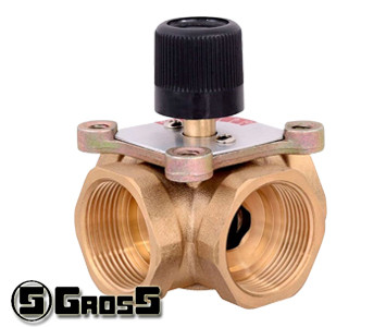 Триходовий змішувальний кран Gross 3/4", фото 1