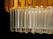 Кришталева люстра-підвіс золото 5 ламп 50х100 см, фото 2