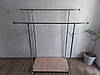 Стійка 161*136*150*102*58 для одягу на коліщатках, подвійна, з полицею для взуття сд14 M, фото 6
