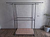 Стійка 161*150*102*58 см для одягу на коліщатках, подвійна, з полицею для взуття сд15 M, фото 5
