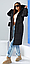 Жіноча зимова куртка довга тепла на змійці з капюшоном стьобана на силіконі 250, колір моко, хакі, чорний, фото 4