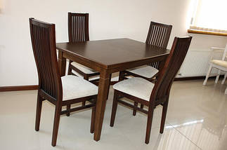 Кухонний розсувний стіл прямокутний "Явір 1" із натурального дерева, 1200(1600)х750 мм, фото 2