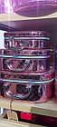 Набір скриньок рожевий органайзер для прикрас, косметики 3 штуки яскраві Luna, фото 2