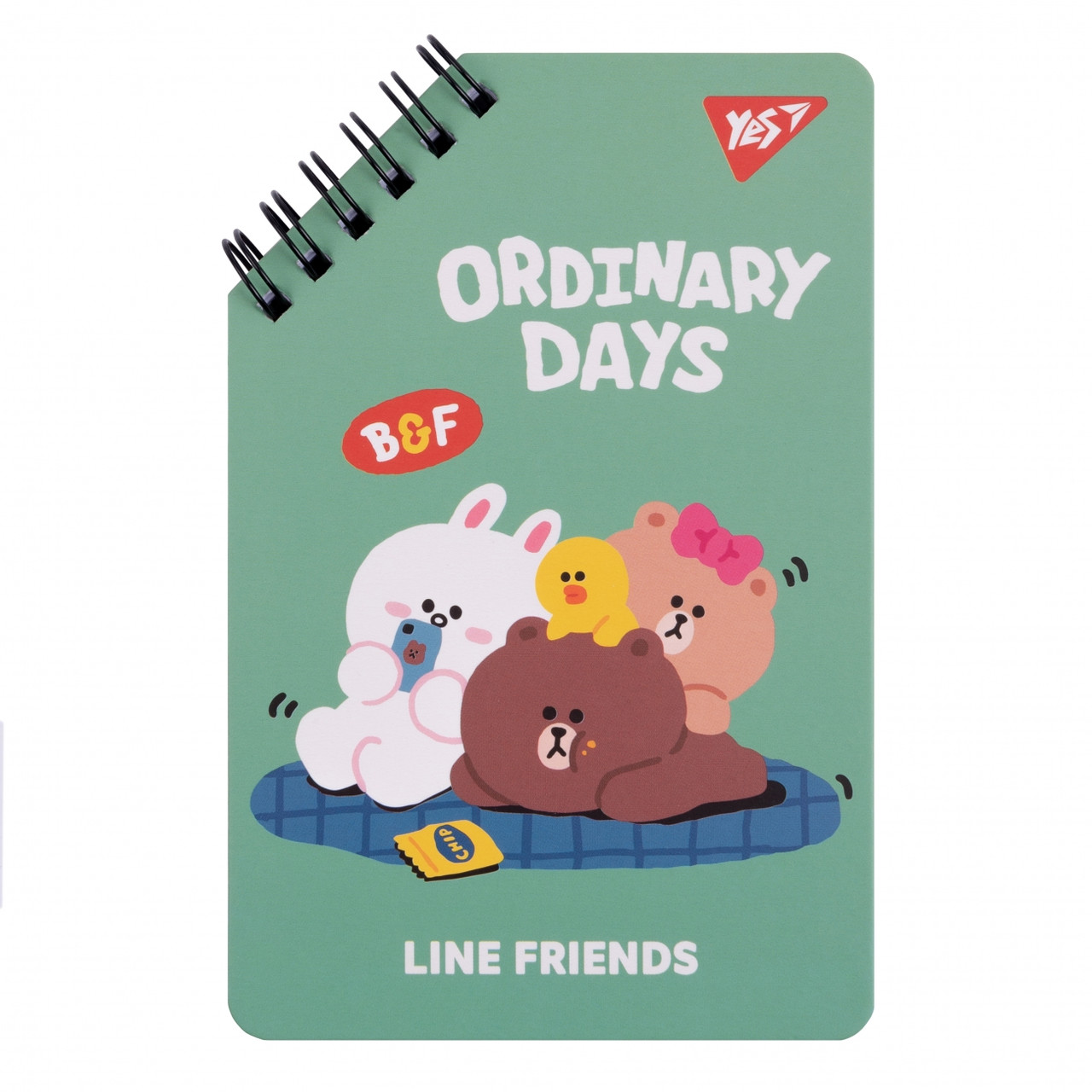 Блокнот пруж. A6 60арк. лін. Line Friends Ordinary days №151757/Yes/(1)