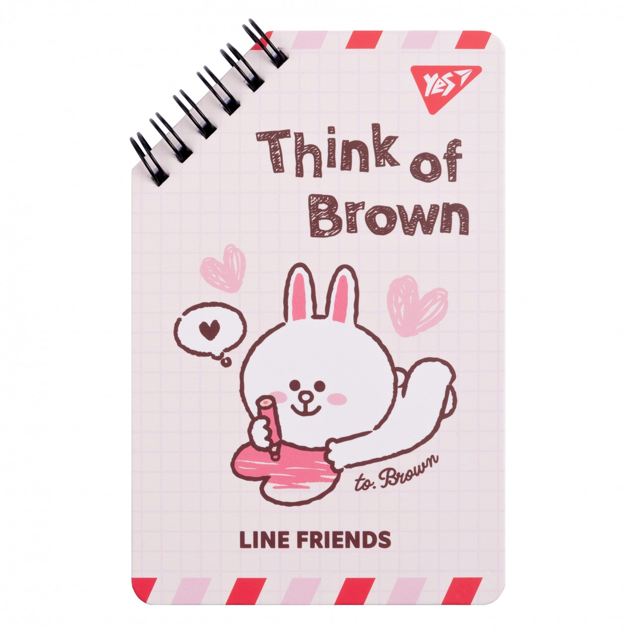 Блокнот пруж. A6 60арк. лін. "Line Friends" Think of Brown №151755/Yes/(1)