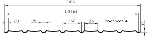Низкий профнастил T15 Низкий профнастил T15