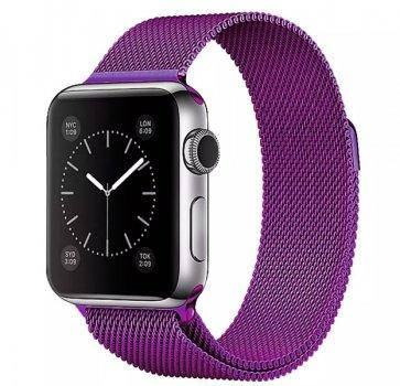 Ремінець для Apple Watch 38/40/41 mm METAL MAGNETIC Violet 23, фото 1