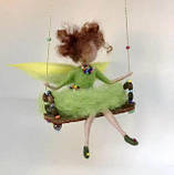 Набір для валяння з вовни Фея в зеленому (брелок + підвіска + інструменти), фото 3