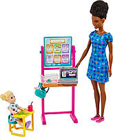 Ігровий набір ляльки Барбі Вчитель Брюнетка Barbie Teacher Doll (Brunette) HCN20