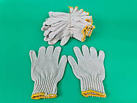 Господарські рукавички щільні Х/Б білі Китай (10 пар)