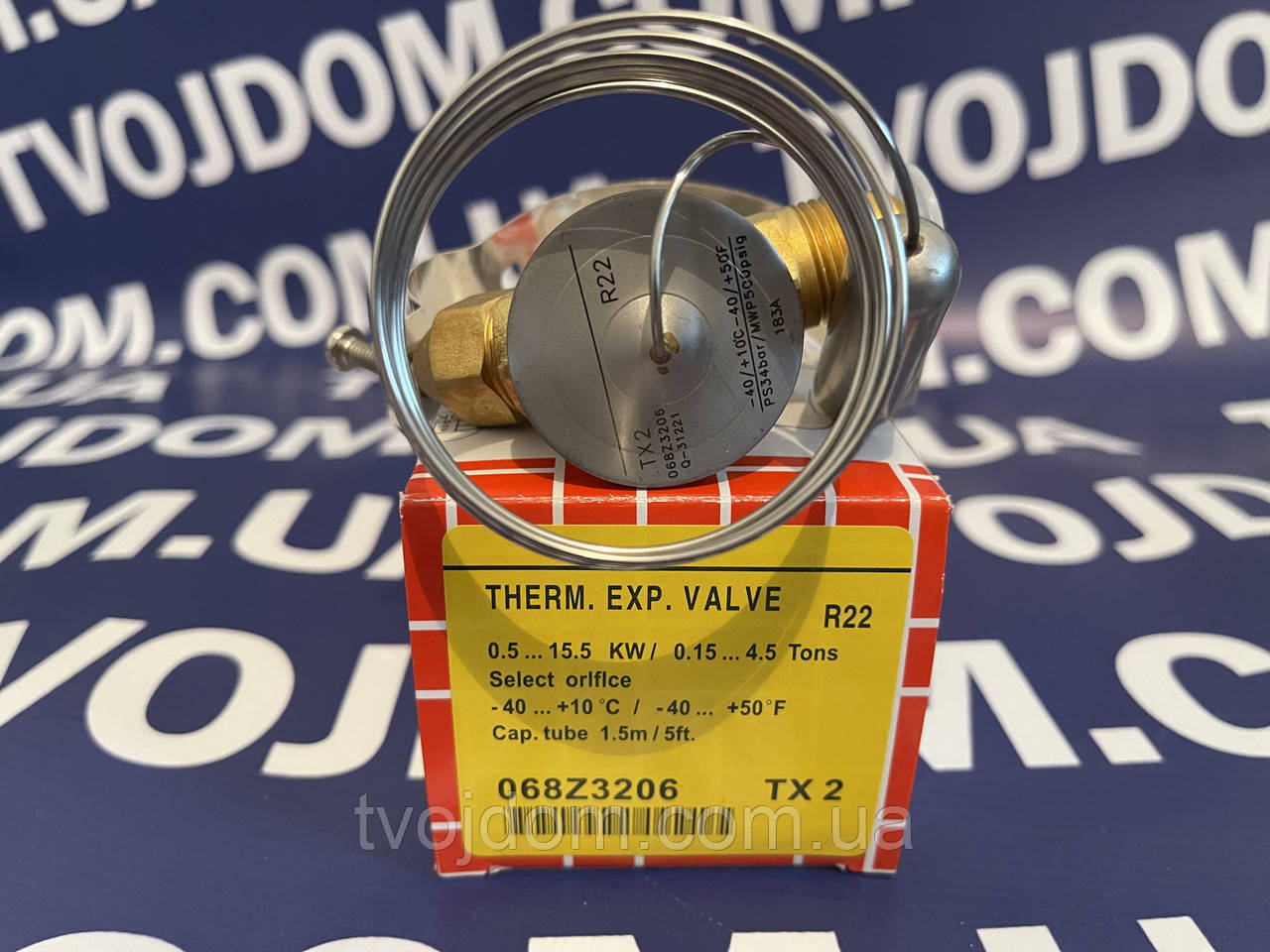 Терморегулюючий вентиль ТРВ Danfoss TX 2 (R-22) з внутрішнім вирівнюванням