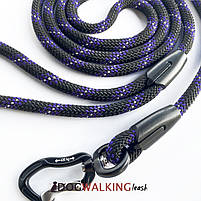 Повідець для собак круглий з відбивачем Dog Walking PRO 1.8 м 9 мм лаванда / Повідець для собаки, фото 3