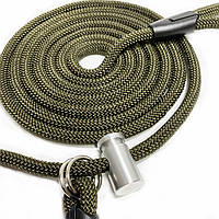 Поводок контроллер для собак Dog Walking 3 м 9 мм хаки капроновый / Поводок контролирующий для собаки