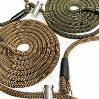 Повідець контролер для собак Dog Walking 3 м 9 мм хакі капроновий / Повідець контрольний для собаки, фото 2