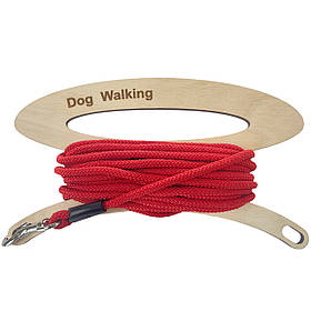Повідець шнур для собак Dog Walking 6 мм 10 м червоний