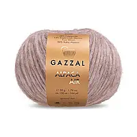 Gazzal ALPACA AIR (Газзал Альпака Ейр) № 73 бежево-сірий (Напіввовняна пряжа, нитки для в'язання)