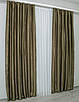 Комплект штор (2шт. 1,5х2,7м.) льон-софт, колекція "Парма". Колір оливково-коричневий. Код 1044ш 30-844, фото 5