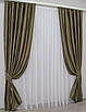 Комплект штор (2шт. 1,5х2,7м.) льон-софт, колекція "Парма". Колір оливково-коричневий. Код 1044ш 30-844, фото 2