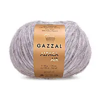 Gazzal ALPACA AIR (Газзал Альпака Ейр) № 79 сірий (Напіввовняна пряжа, нитки для в'язання)