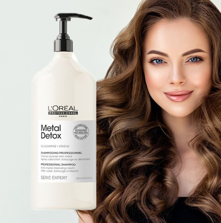 Шампунь очищуючий проти металевих накопичень у волоссі L'Oreal Professionnel Metal Detox Professional Shampoo, 1500мл