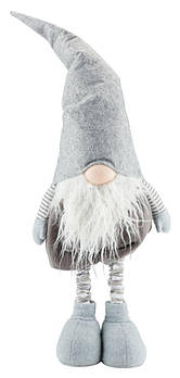 Новорічна велика іграшка м'яка ельф сірий із регульованими ногами (106 см) mebelim