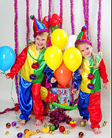 Дитячий костюм Арлекіна 3,4,5,6,7 років Новорічний карнавальний костюм Скоморох Петрушка